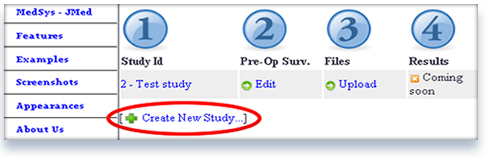 Create new study