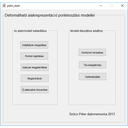 Kezdőképernyő az elérhető funkciókkal. Az adatbázis megadásával kezdjük.